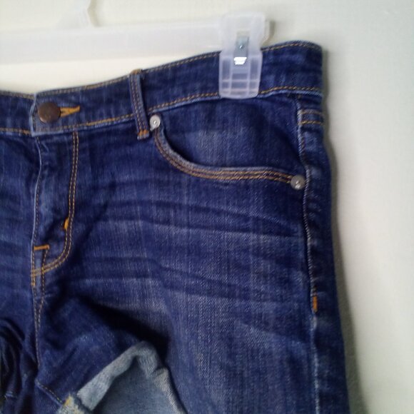 Mossimo Shorts Women 10 Mid Rise Midi Denim Blue - Picture 6 of 14